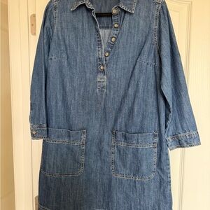 Old Navy Medium Blue Denim Shirt Dress